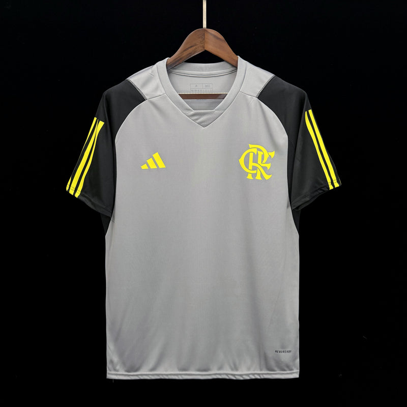 Camisa Flamengo Treino Cinza Adidas 24/25 - Versão Torcedor