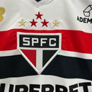 Conjunto Infantil São Paulo 25/26 Home Torcedor New Balance - Branco e vermelho