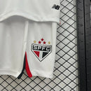 Conjunto Infantil São Paulo 25/26 Home Torcedor New Balance - Branco e vermelho