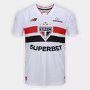 Camisa 1 São Paulo Home 26/27 Torcedor New Balance Masculina - Branca e Vermelha