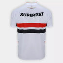 Camisa 1 São Paulo Home 26/27 Torcedor New Balance Masculina - Branca e Vermelha