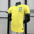 Camisa 1 Brasil Home 2026 Nike Jogador Masculina - Amarela