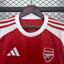 Camisa 1 Arsenal Home 25/26 Adidas Torcedor Masculina - Vermelha e branca