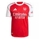 Camisa 1 Arsenal Home 25/26 Adidas Torcedor Masculina - Vermelha e branca