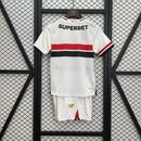 Conjunto Infantil São Paulo 25/26 Home Torcedor New Balance - Branco e vermelho
