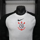 Camisa 1 Corinthians Home 25/26 Jogador Masculina - Branca e preta