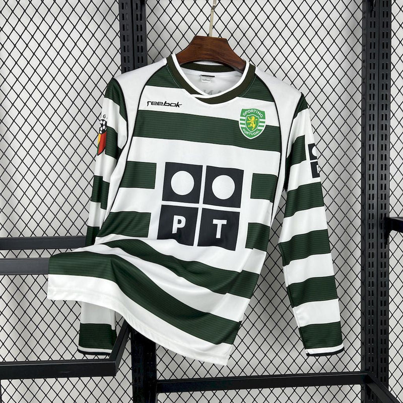 Camisa Sporting Titular 01/02 - Versão Retro Manga Comprida